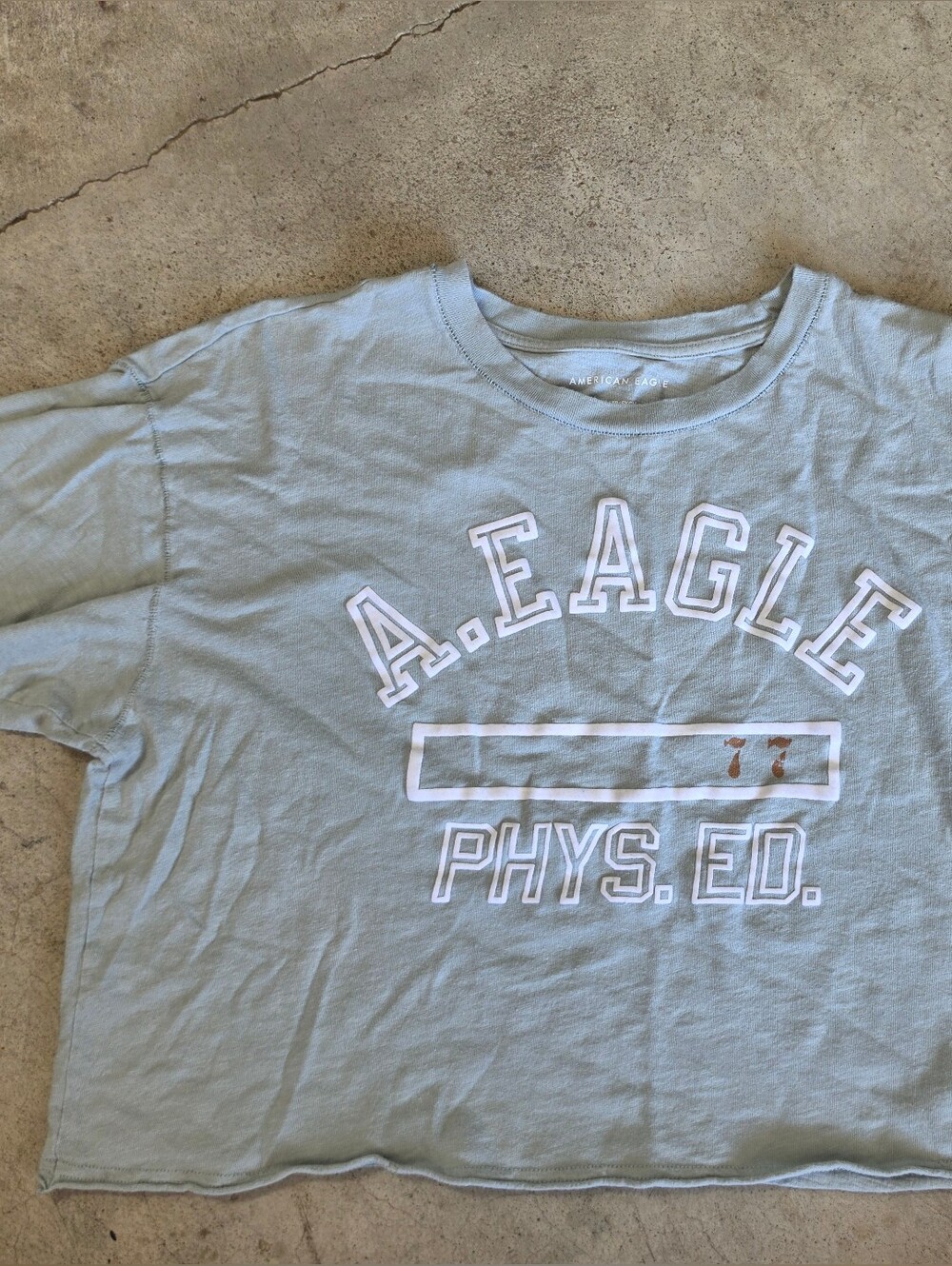 American Eagle A.E.A.C.E. Phys. Ed. Graphic T-Shirt Light Sage Green Women's XS